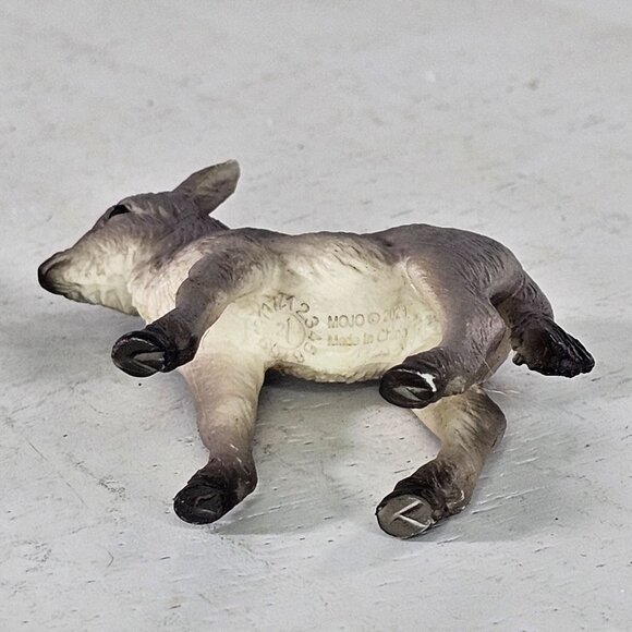 Mojo Donkey Jenny Mom And Foal Baby Figurine Set Plastic Toy Equus Asinus - Picture 9 of 10